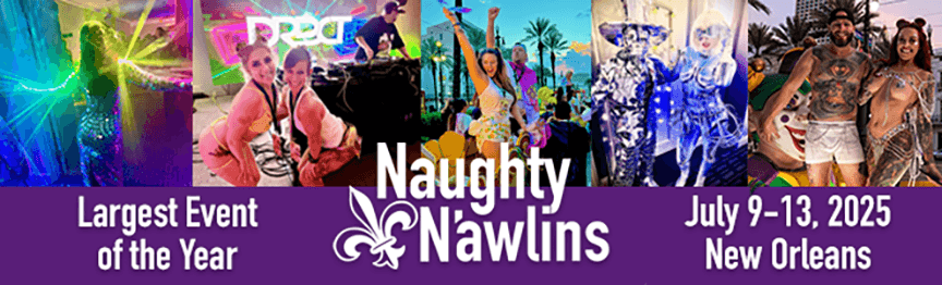 Naughty in N'Awlins event branding