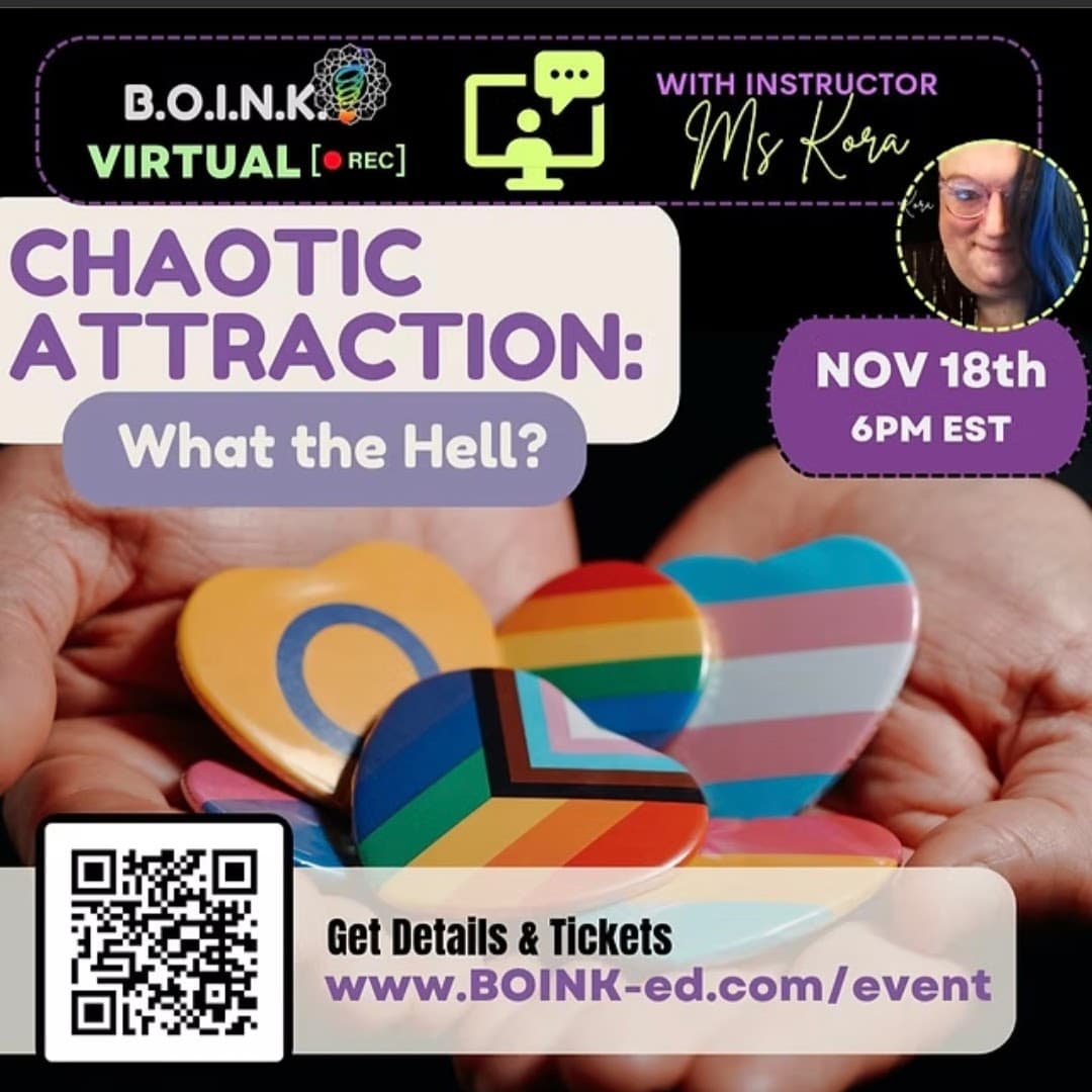 Chaotic Attraction: What the Hell?! event branding