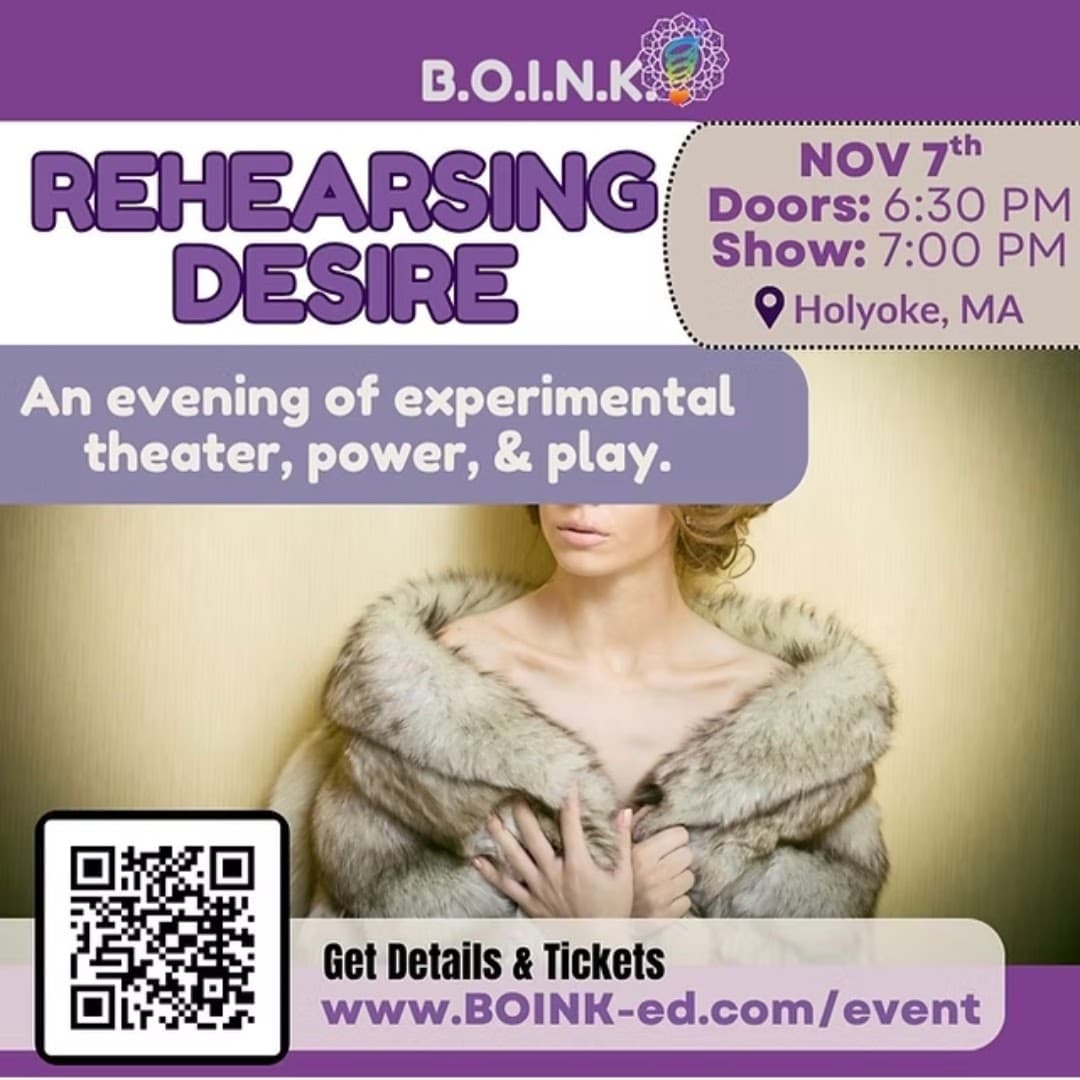 Rehearsing Desire - After Dark Book Club Experiment event branding