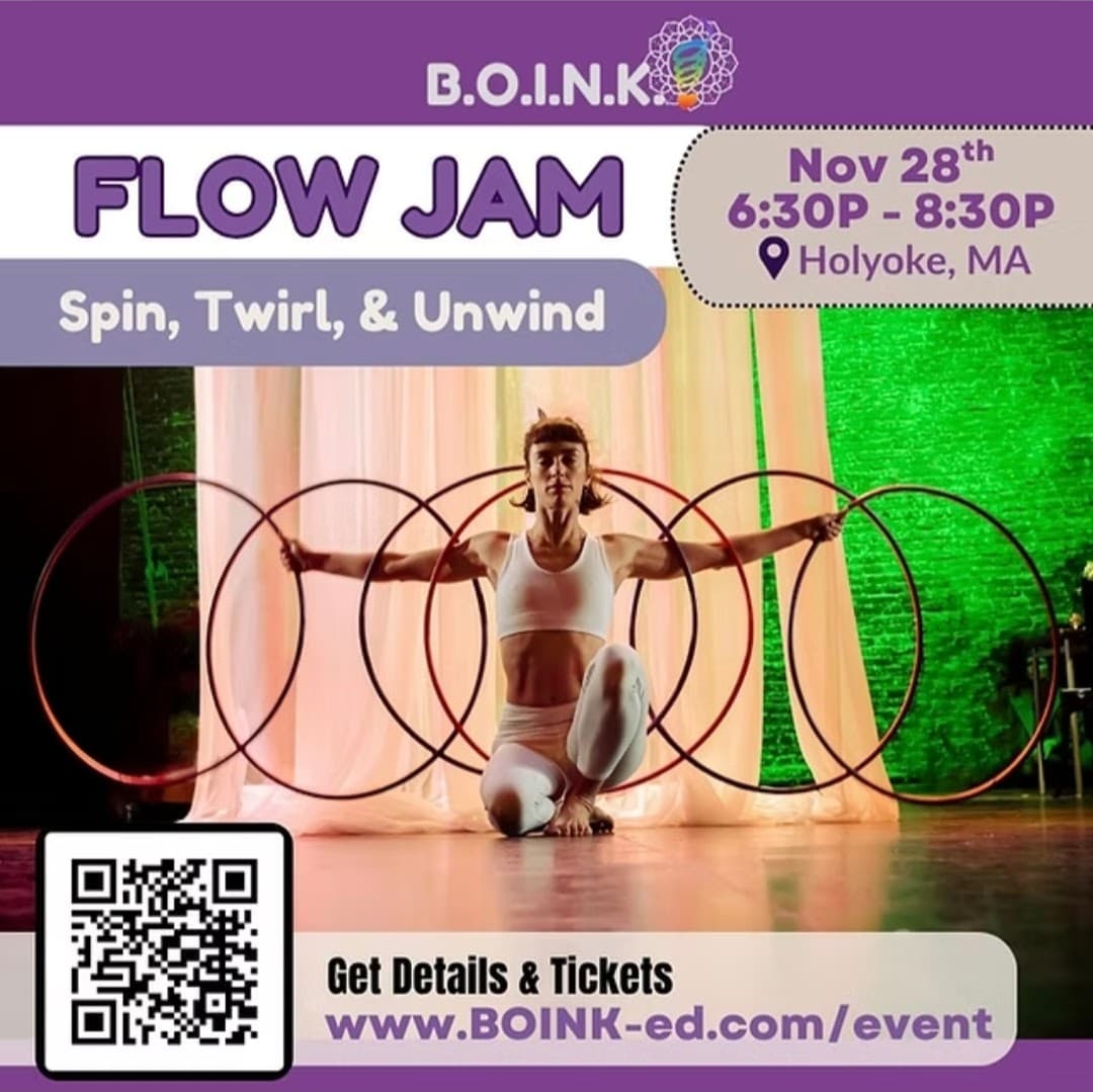 Flow Jam: Spin, Twirl, & Unwind event branding